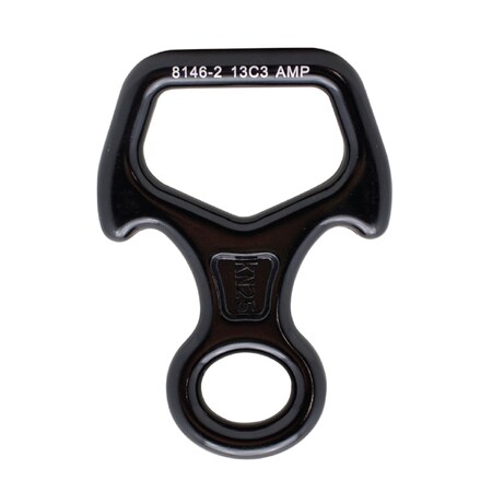 Fusion Fusion Climb Aluminum Compact Bent Eight Descender, Black FP-8146-2-BLK